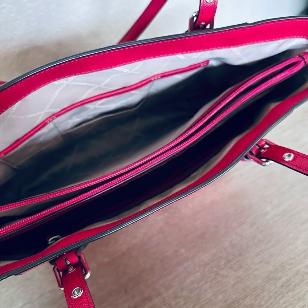 NWOT Michael Kors Pink Raspberry Voyager Tote Shoulder Bag Purse - Picture 10 of 12